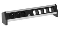 Bachmann Steckdosenleiste 4-fach schwarz 35° IP20 DESK 902.007