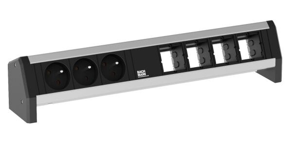 Bachmann Bachmann Steckdosenleiste 4-fach schwarz 35° IP20 DESK 902.007