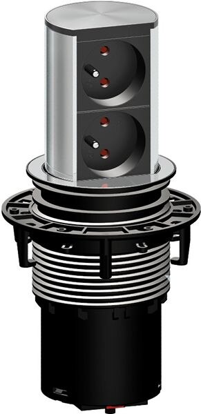 Bachmann Bachmann Multi-Tischsteckdose EB schwarz Aluminium 928.007