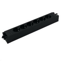 Bachmann Steckdosenleiste 6-fach schwarz 35° IP20 906.12640 qmm