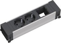 Bachmann Steckdosenleiste 2/1-fach schwarz 0,1m 916.000 35° IP20