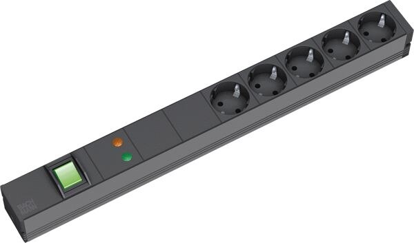 Bachmann Bachmann Steckdosenleiste 19 5Steckd 333.537 230V LED Netzentstör schaltbar