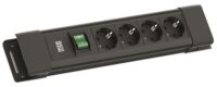 Bachmann Steckdosenleiste 4-fach schwarz 2m 45° CONNECTUS BM005913 mit Ein/Aus IP20