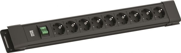 Bachmann Bachmann Steckdosenleiste 9-fach schwarz 2m 45° CONNECTUS BM005909 mit Ein/Aus IP20