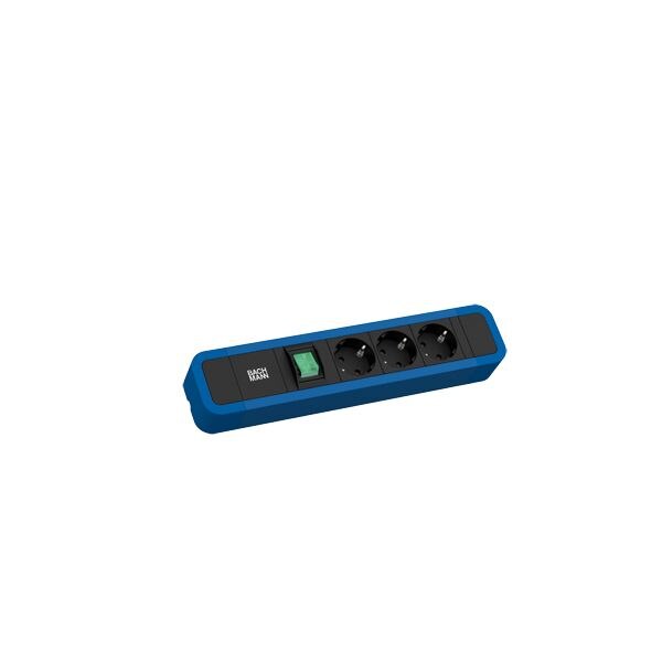 Bachmann Bachmann Steckdosenleiste 3-fach bl 2m 35° 350.306 mit Ein/Aus IP20 1,5qmm