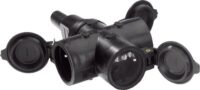 Bachmann Schutzkontaktkupplung Gummi ger 913.170 IP44 schwarz Schraubkl