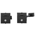 Bachmann Einsatz Displayport 2-fach schwarz 903.206 Klemmbef ohne Beschriftungsfeld