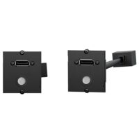 Bachmann Einsatz Displayport 2-fach schwarz 903.206 Klemmbef ohne Beschriftungsfeld