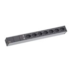 Bachmann Steckdosenleiste 7-fach schwarz 3m IP20 800.1258 ÜSS 1,5qmm