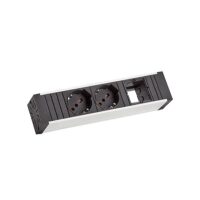 Bachmann Steckdosenleiste 2-fach schwarz 0,2m 35° 936.012 IP20