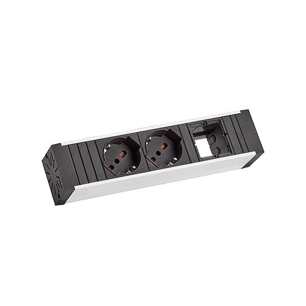 Bachmann Bachmann Steckdosenleiste 2-fach schwarz 0,2m 35° 936.012 IP20