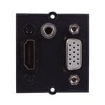 Bachmann Einsatz HDMI/VGA/Klinke 3-fach schwarz 917.226 Schraubbefestigung
