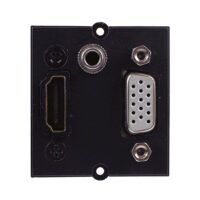Bachmann Einsatz HDMI/VGA/Klinke 3-fach schwarz 917.226 Schraubbefestigung