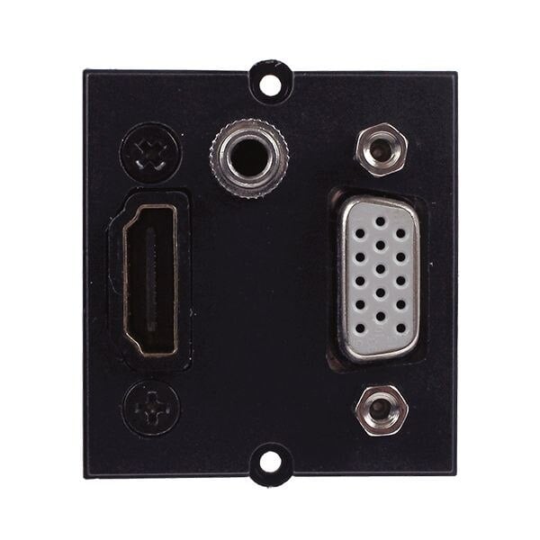 Bachmann Bachmann Einsatz HDMI/VGA/Klinke 3-fach schwarz 917.226 Schraubbefestigung
