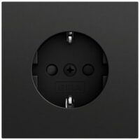 Gira Steckdose 1-fach schwarz matt Unterputz mit BS IP20 418374