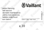 VAILLANT Wartungsaufkleber, (x20) Vaillant-Nr. 0010027639