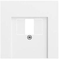 Gira Zentralplatte USB 1-fach reinweiß Schraubbefestigung 037672 matt ohne Beschriftungsfeld