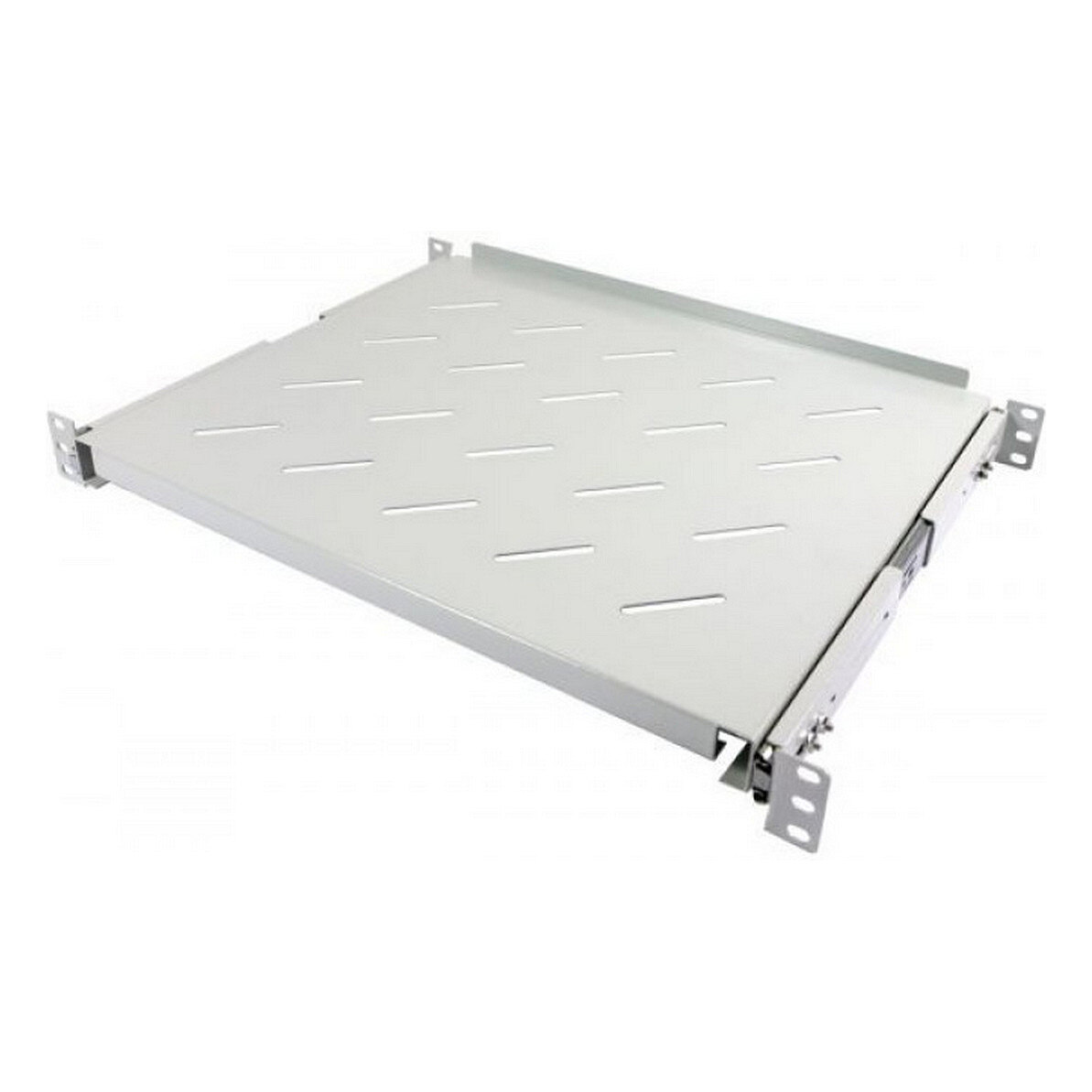 Allnet ALLNET Fachboden ausziehbar für 900mm Schrank tiefe Lichtgrau t650-750mm