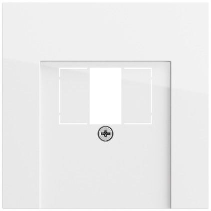Gira Gira Zentralplatte USB/TAE 1-fach reinweiß glänzend 027670 Schraubbefestigung