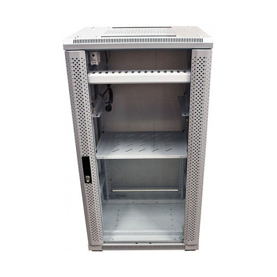 Allnet ALLNET Netzwerkschrank 19" 22HE B600/T 600mm Glastür Lichtgrau SNB-Serie