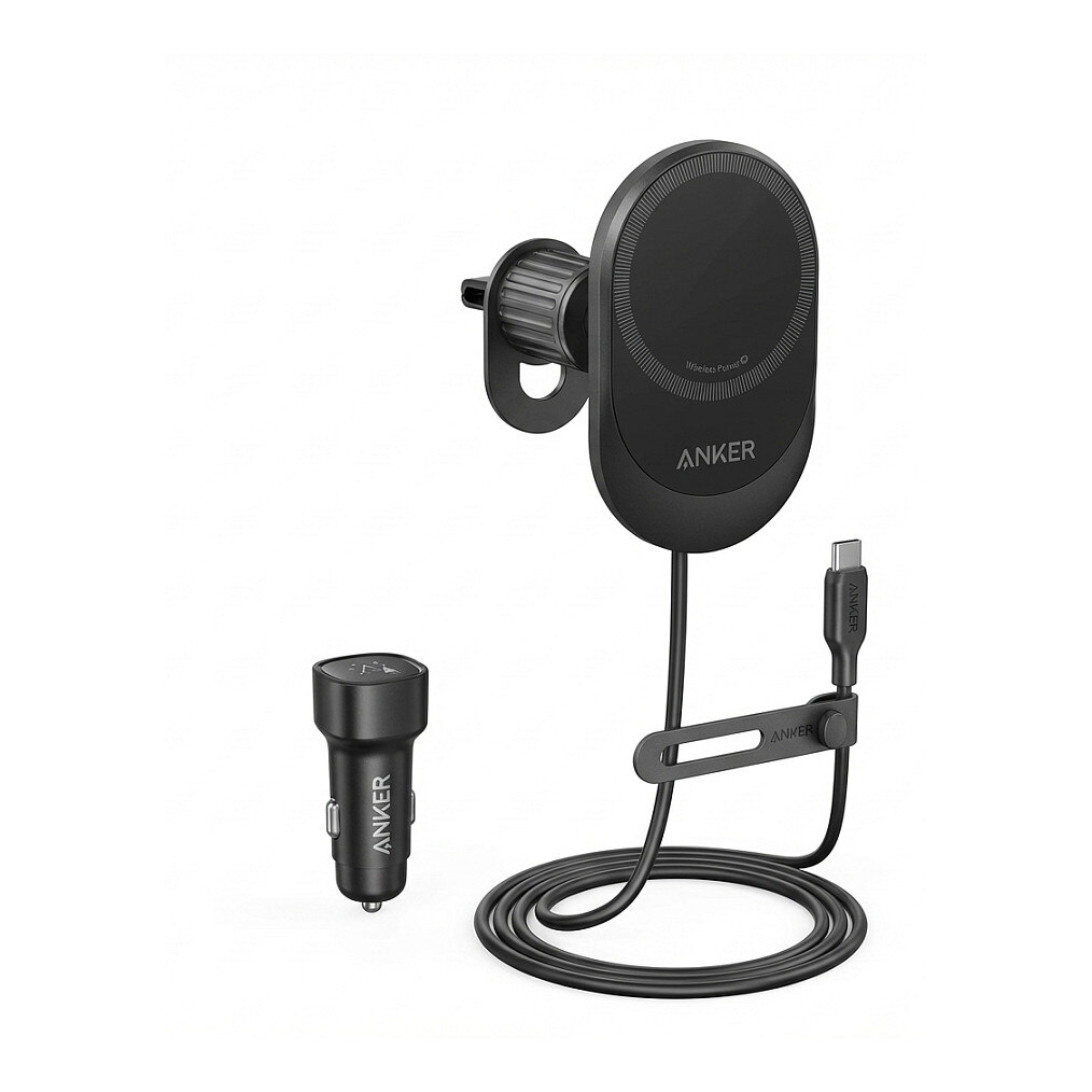 Anker MagGo Magnetic Wireless Car Charger 15W, Black