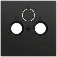 Gira Zentralplatte Ant dose 2-fach schwarz matt 086974 Schraubbefestigung
