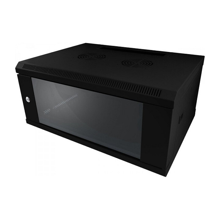 Allnet ALLNET Netzwerkschrank 19" 4HE 1-teilig T450mm Schwarz SMC-Serie