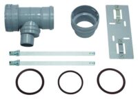 Set 7 T-Stück DN 100 für Abgas- anschl. 60/100 für flex. Abgasl. DN 100,PP
