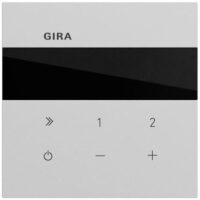 Gira UP-Radio grau lackiert 232076 Basis+zentr Abdeckpl