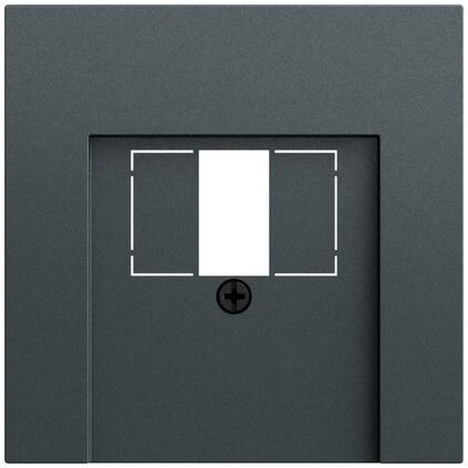 Gira Gira Zentralplatte USB/TAE 1-fach anthrazit 027673 Schraubbefestigung