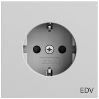 Gira Steckdose 1-fach grau matt Unterputz mit BS EDV IP20 446176