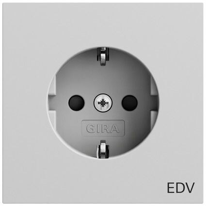 Gira Gira Steckdose 1-fach grau matt Unterputz mit BS EDV IP20 446176