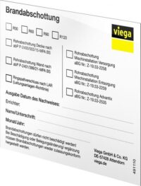 Viega Kennzeichnungsschild Brandschutz 4920.8 für Rohrdurchführung
