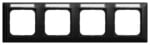 Busch-Jaeger Rahmen 4-fach schwarz matt horizontal BSF Busch-balance SI 1734 NSK-915 Kunststoff