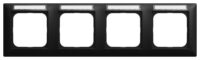 Busch-Jaeger Rahmen 4-fach schwarz matt horizontal BSF Busch-balance SI 1734 NSK-915 Kunststoff