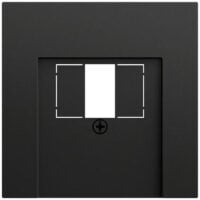 Gira Zentralplatte USB 1-fach schwarz Schraubbefestigung 037674 matt ohne Beschriftungsfeld