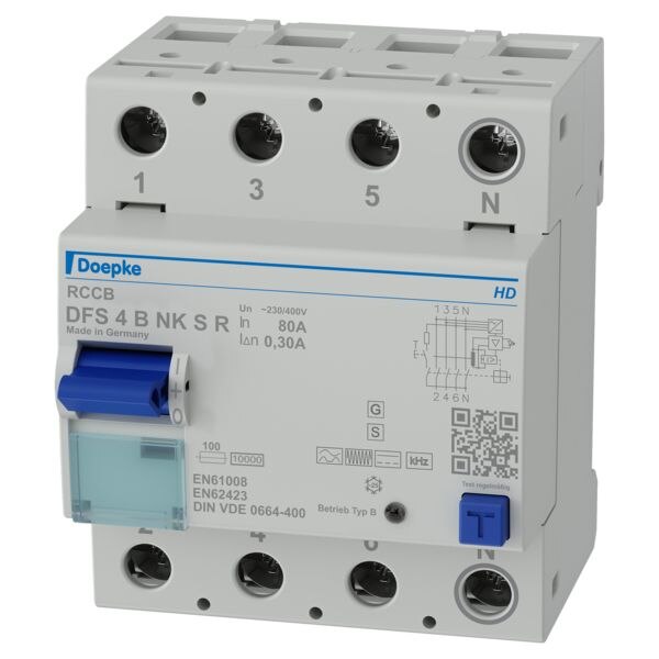 Doepke DOEPKE FI-Schutzschalter B 4-polig 400V 80A DFS4 080-4/0,30-B NK S R HD 0,3A sel