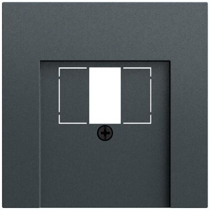 Gira Gira Zentralplatte USB 1-fach anthrazit 037673 Schraubbefestigung