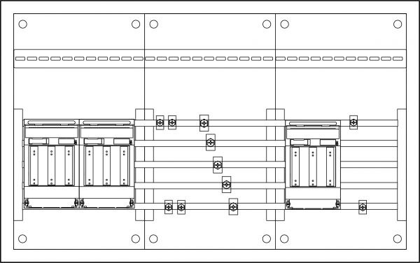 F-Tronic NH-Verteiler Trenner 3-fach 500x800x165mm NHV3T