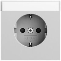 Gira Steckdose 1-fach grau matt Unterputz mit BS IP20 BSF 446276