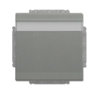 Busch-Jaeger Steckdose 1-fach grau metallic Unterputz solo 20 EUKNB-803 mit BS Klappdeckel IP20 BSF