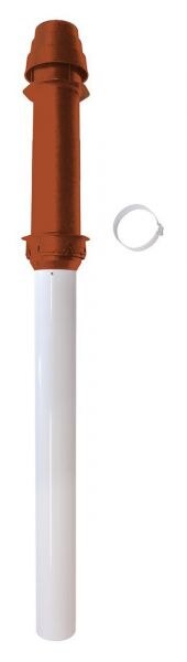 Vaillant senkrecht Dachdurchführung für Brennwerttechnik, 60/100 PP, rot