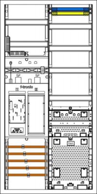 F-Tronic Komplettschrank Aufputz 1Z eHZ 2Feld EHZ721APZRFZ IP43 SS_5p 1100x550x210mm