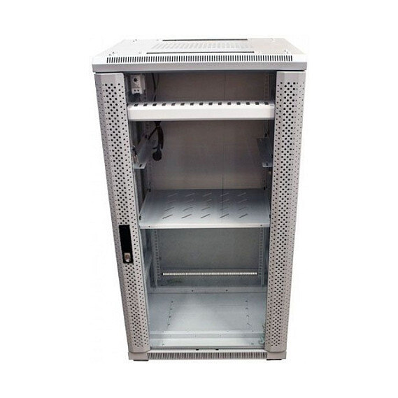Allnet ALLNET Netzwerkschrank 19" 12HE B600/T 800mm Glastür Lichtgrau SNB-Serie