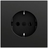 Gira Steckdose 1-fach schwarz matt Unterputz IP20 446674
