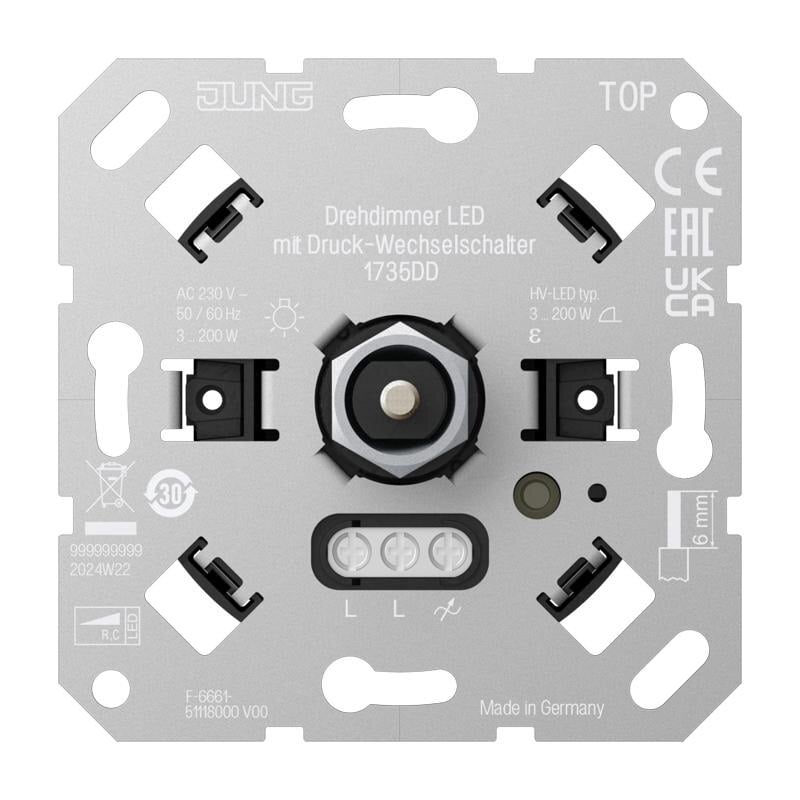 Jung Jung 1735 DD Drehdimmer LED mit Druck-Wechselschalter