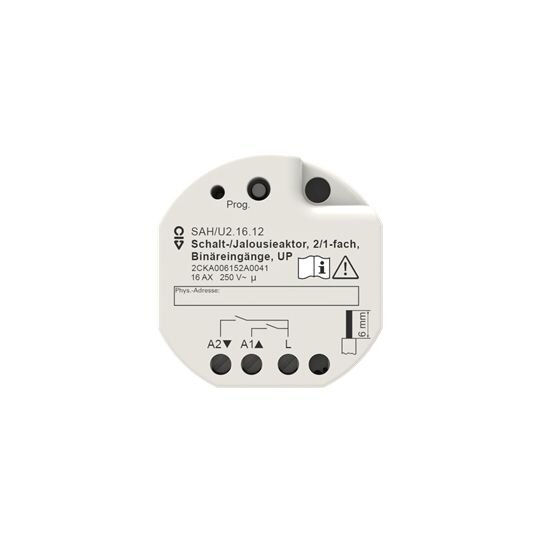 Busch-Jaeger Busch-Jaeger Jalousieaktor KNX Unterputz 2-fach 16A SAH/U2.16.12 1Eing Schalten