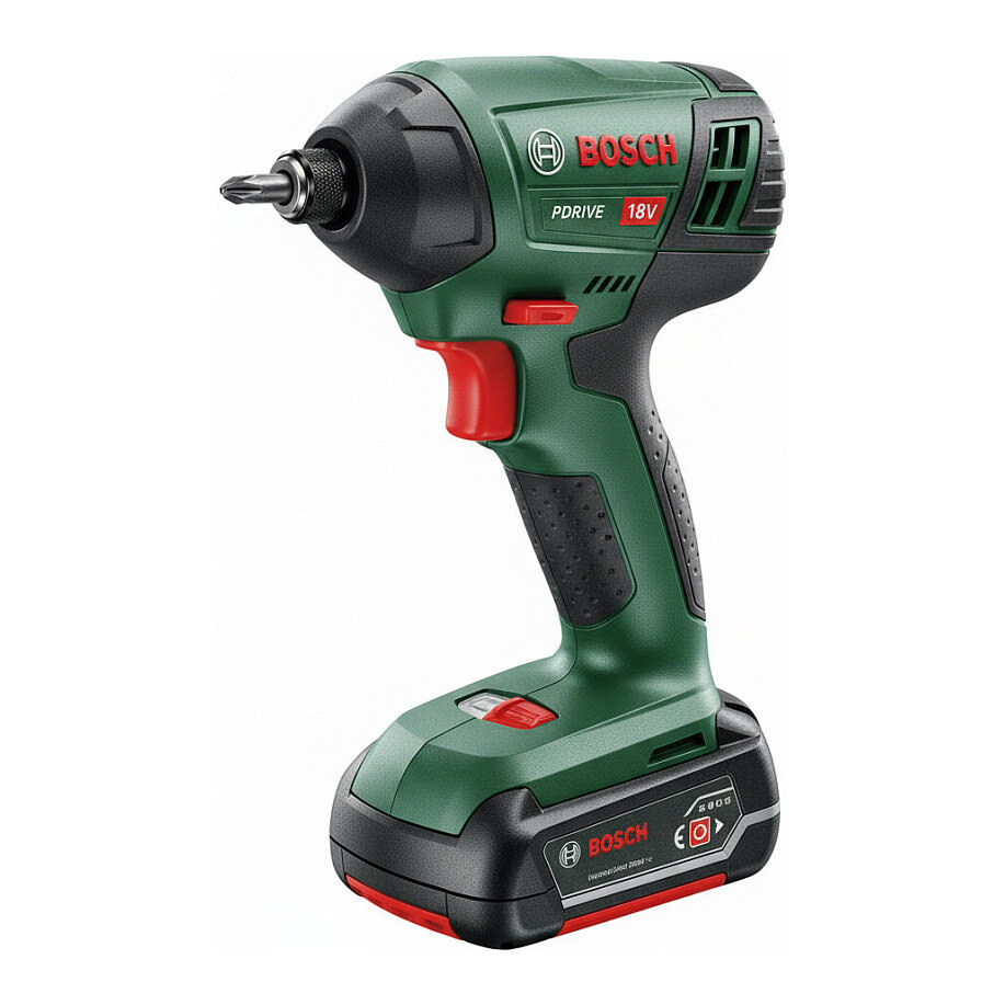 Bosch Powertools Akku-Schlagbohrschrauber AdvancedImpact 18 (grn/schwarz, 2x Li-Ionen Akku 1,5Ah, Koffer, POWER FOR ALL ALLIANCE)