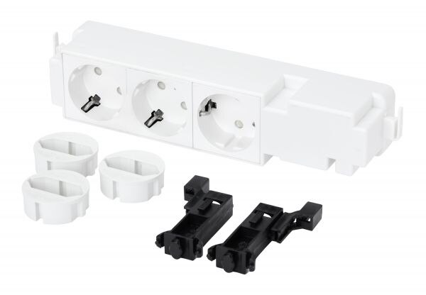 F-Tronic Steckdosenleiste 3-fach weiß IP20 qmm STECKD3K einstellb
