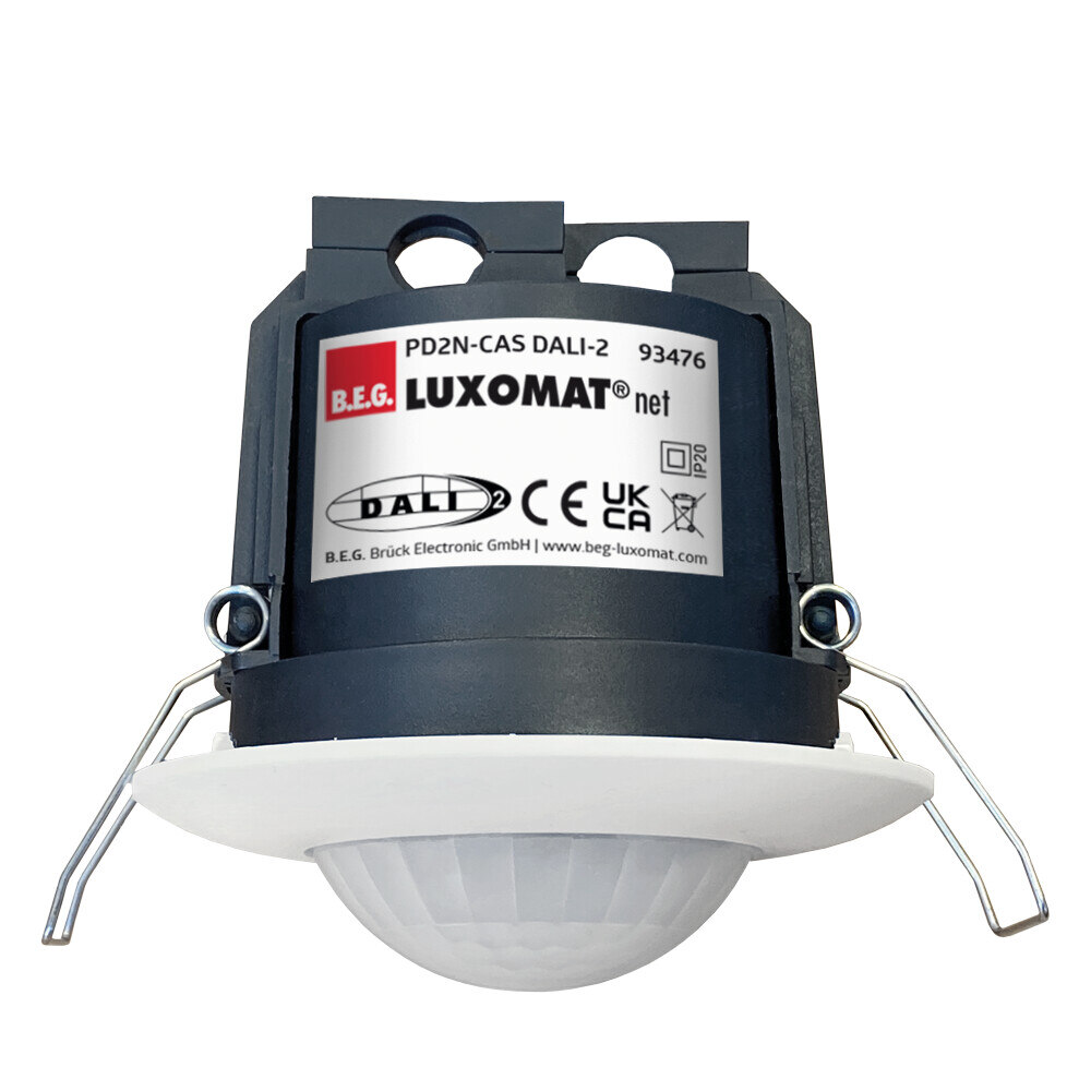 BEG Brück Electronic Präsenzmelder Casambi DALI, weiß PD2N-CAS DALI-2